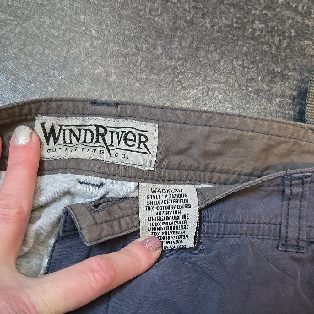 Men's Gray Utility Pants - Picture 3 of 3
